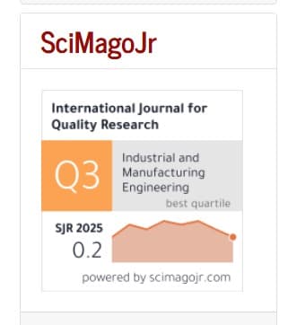 Cover of International Journal for Quality Research
